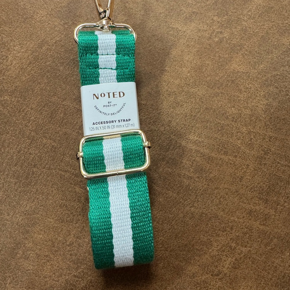 Green and White Accessory Strap